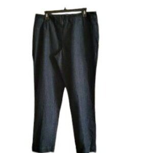 Slim Satin Multiples Dark Navy-Blue Denim Pull- On Jeans in Size 16